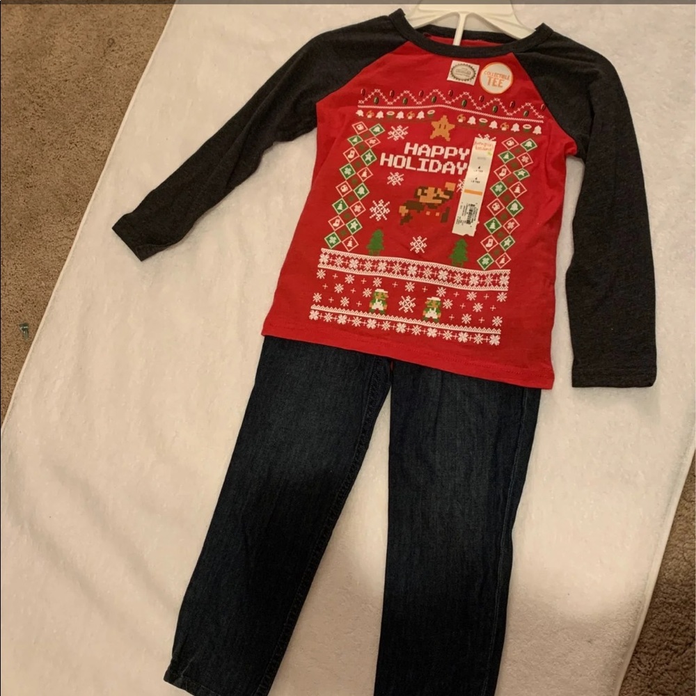 NWT! Size 4t Christmas pants & shirt set